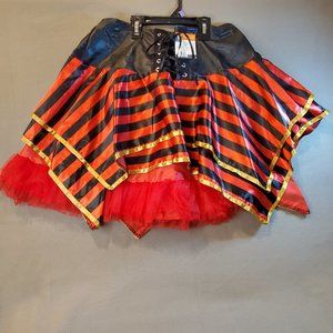 NEW Adult Pirate Red Black Gold Costume Tutu Skirt One Size Fits Most